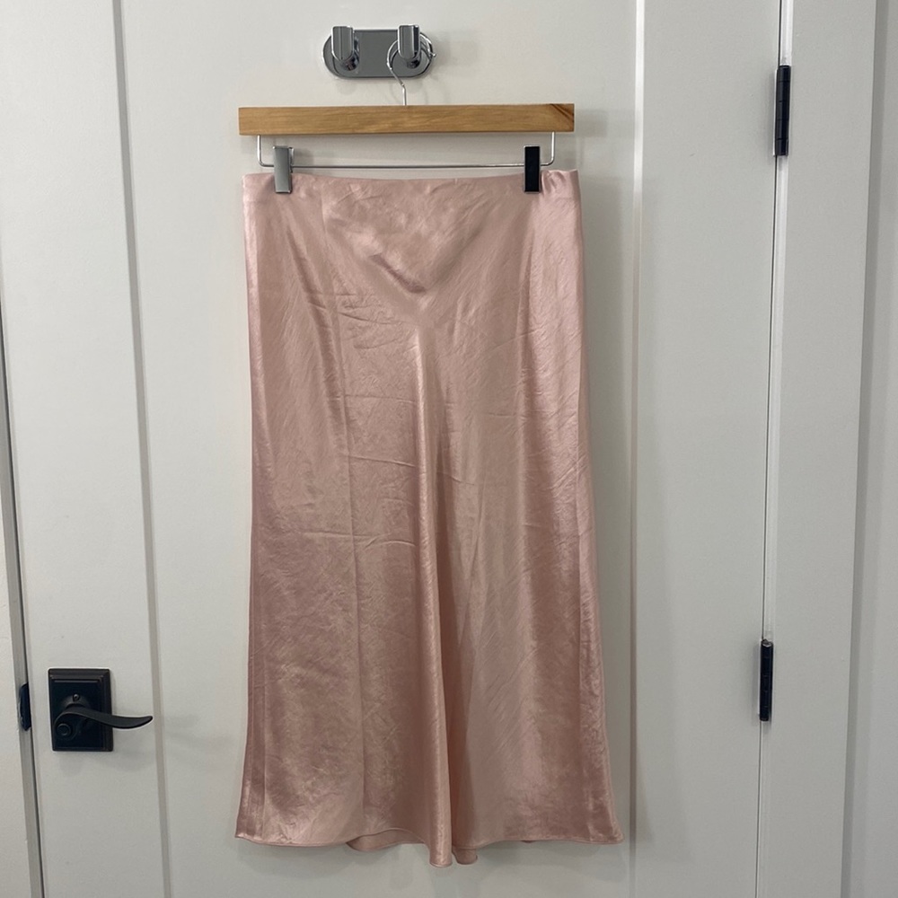 Vince S Satin Midi Skirt